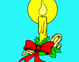 Dibujo Vela de navidad pintado por combpo