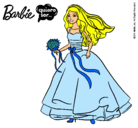 Dibujo Barbie vestida de novia pintado por nakary