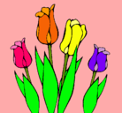 Dibujo Tulipanes pintado por peke06