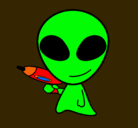 Dibujo Alienígena II pintado por ncdjncjdncj