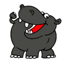 Dibujo Hipopótamo pintado por hipopotamo