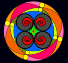 Dibujo Mandala 5 pintado por ICHIGO