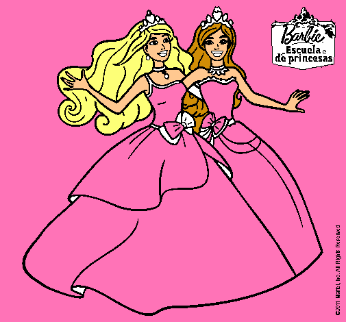 Barbie y su amiga súper felices