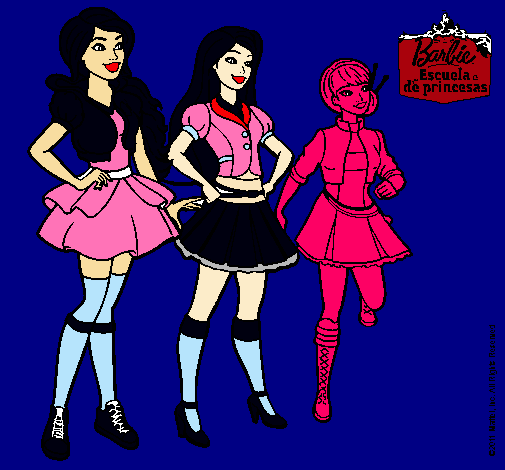 Dibujo Barbie y sus compañeros de equipo pintado por vapadica02