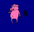 Dibujo Cerdo  pintado por alperovich