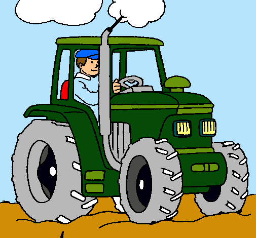 Tractor en funcionamiento