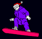 Dibujo Snowboard pintado por cccccccu