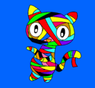 Dibujo Gato garabato momia pintado por GGGGGGGGGGkl