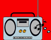 Dibujo Radio cassette 2 pintado por lorenastar