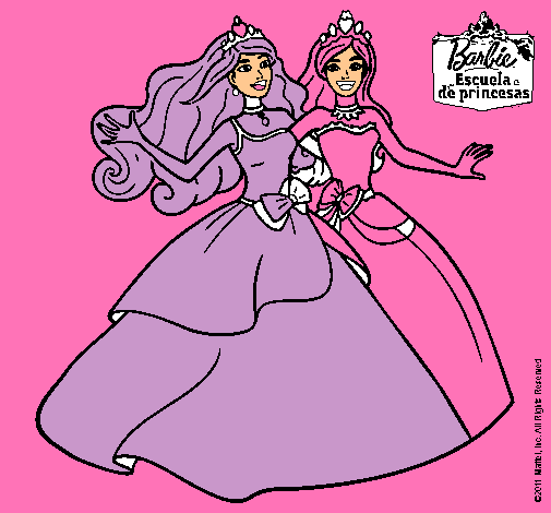 Barbie y su amiga súper felices