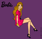 Dibujo Barbie sentada pintado por angelitaaaaa