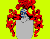 Dibujo Escudo de armas y casco pintado por jespha
