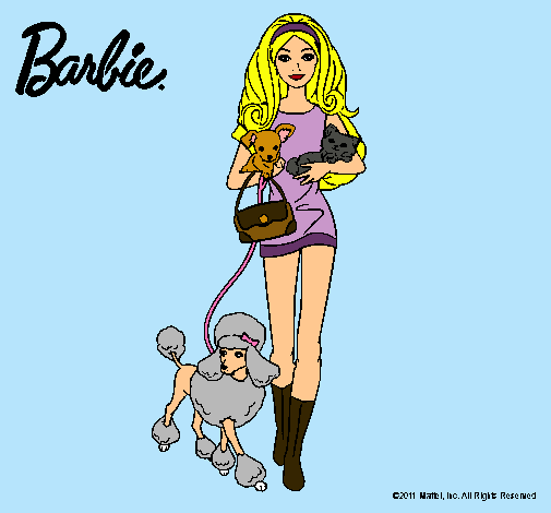 Barbie con sus mascotas