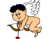 Dibujo Cupido pintado por analina