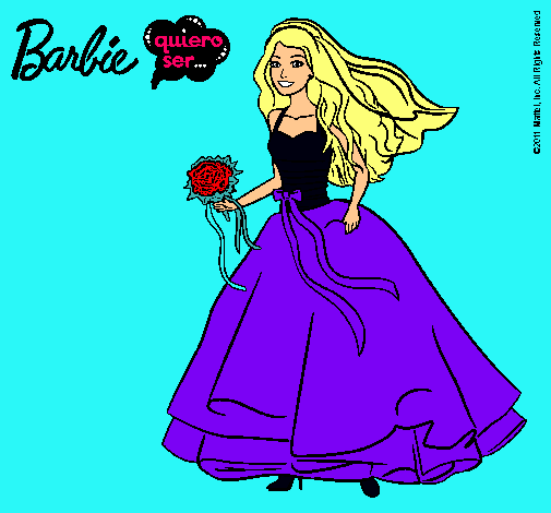 Dibujo Barbie vestida de novia pintado por Efronzitha