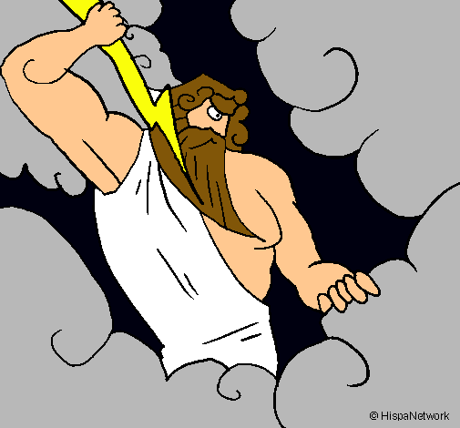 Dibujo Dios Zeus pintado por valen2000