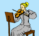 Dibujo Dama violinista pintado por denixh