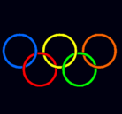 Dibujo Anillas de los juegos olimpícos pintado por justinbieber