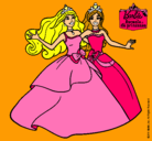 Dibujo Barbie y su amiga súper felices pintado por ireneecool