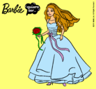 Dibujo Barbie vestida de novia pintado por sonya