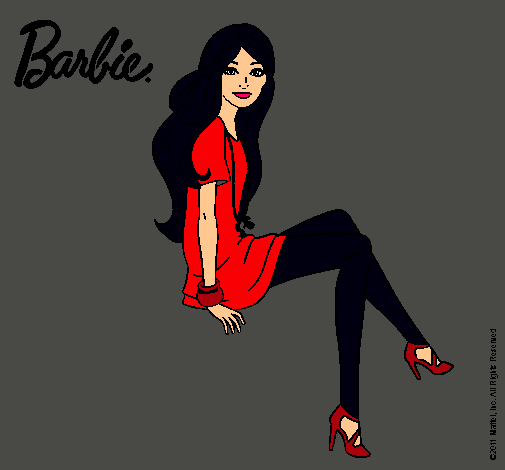 Barbie sentada