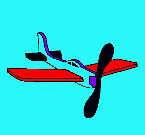 Dibujo Avión de cartón pintado por MIRYFEDE
