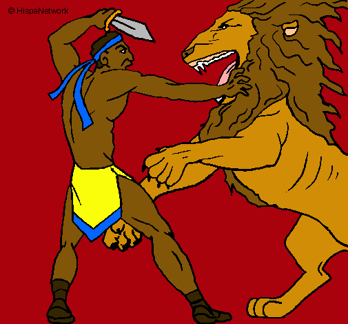 Gladiador contra león