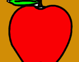 Dibujo manzana pintado por martincillo