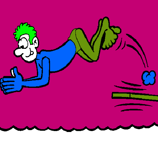 Dibujo Salto de trampolín pintado por joseito5