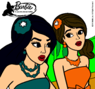 Dibujo Barbie y su amiga pintado por nhcuxjcas