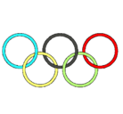 Dibujo Anillas de los juegos olimpícos pintado por loana