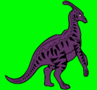 Dibujo Parasaurolofus con rayas pintado por juan456