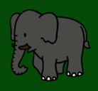 Dibujo Elefante bebe pintado por tim2