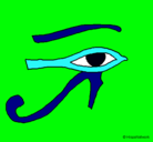 Dibujo Ojo Horus pintado por pete