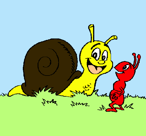 Caracol y hormiguita