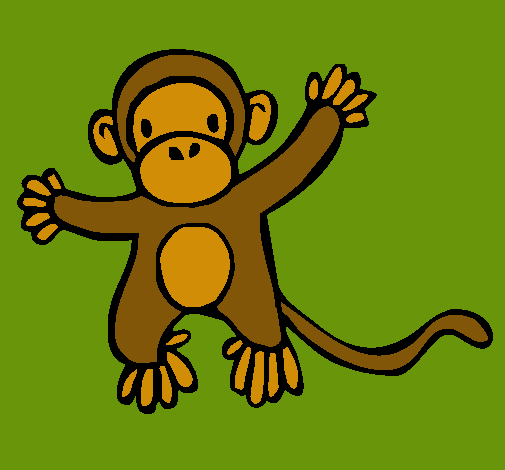 Dibujo Mono pintado por checham