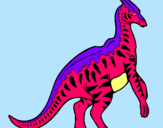 Dibujo Parasaurolofus con rayas pintado por parasaurolos
