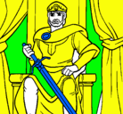Dibujo Caballero rey pintado por esnup