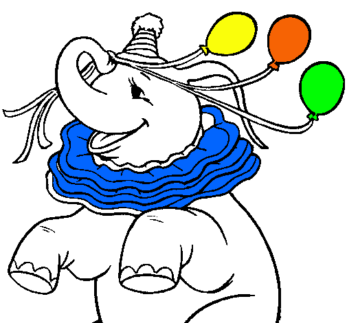 Elefante con 3 globos