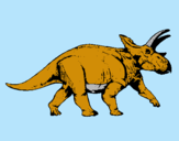 Dibujo Triceratops pintado por cachoro