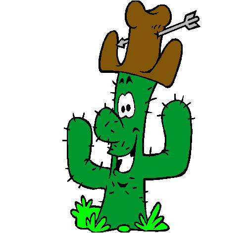 Cactus con sombrero