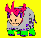 Dibujo Rinoceronte pintado por alvaropaloma