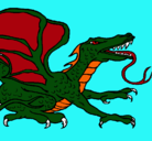 Dibujo Dragón réptil pintado por milenamil