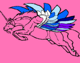 Dibujo Unicornio alado pintado por acvalle