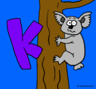 Dibujo Koala pintado por peri