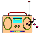 Dibujo Radio cassette 2 pintado por meryfu