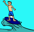 Dibujo Surfista pintado por anitina