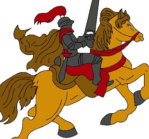 Dibujo Caballero a caballo pintado por scarletn