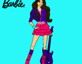 Dibujo Barbie rockera pintado por TATATA