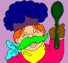 Dibujo Chef con bigote pintado por fefita3